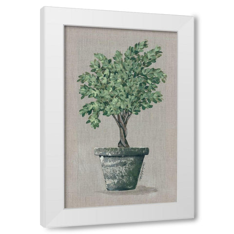 Asymmetrical Topiary White Modern Wood Framed Art Print by Norkus, Julie