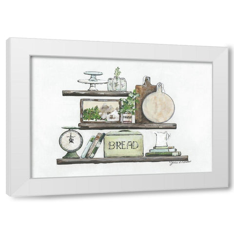 Kitchen Wall Styling White Modern Wood Framed Art Print by Norkus, Julie