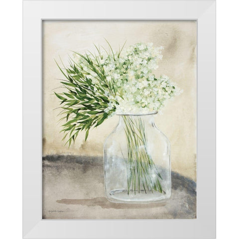 Simple Hydrangea White Modern Wood Framed Art Print by Norkus, Julie