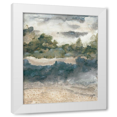 Calming 1   White Modern Wood Framed Art Print by Norkus, Julie