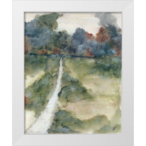 Far Away 1   White Modern Wood Framed Art Print by Norkus, Julie