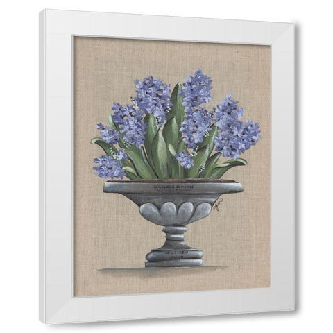 Hyacinth Urn White Modern Wood Framed Art Print by Norkus, Julie