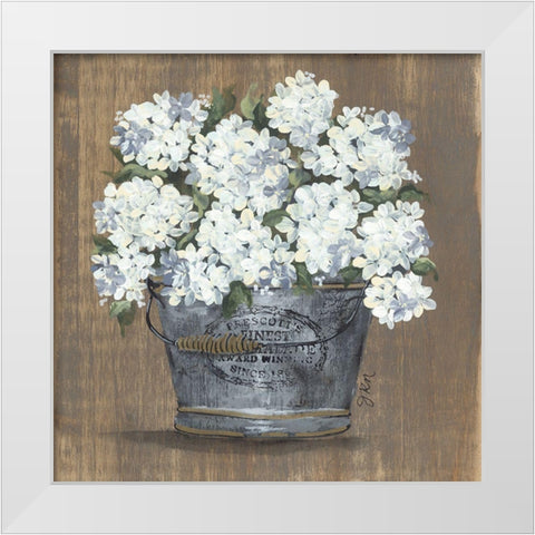 Heavenly Hydrangeas I White Modern Wood Framed Art Print by Norkus, Julie