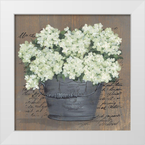 Heavenly Hydrangeas II White Modern Wood Framed Art Print by Norkus, Julie