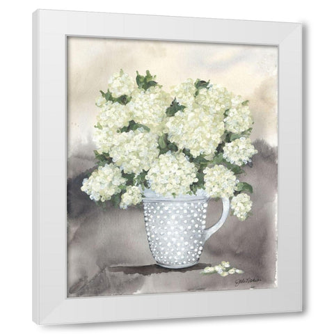 Hobnail Hydrangeas White Modern Wood Framed Art Print by Norkus, Julie
