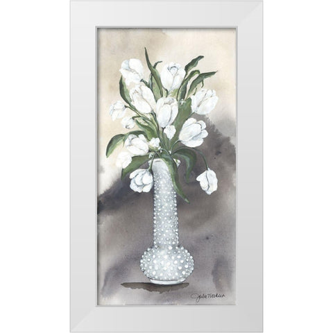 Hobnail Tulips White Modern Wood Framed Art Print by Norkus, Julie