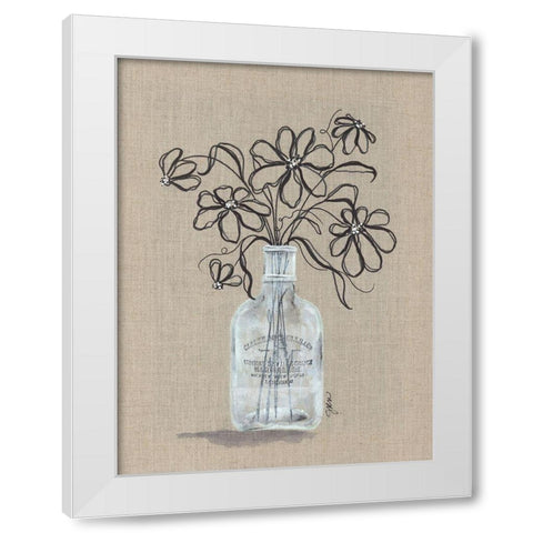 Sketchy Floral 1 White Modern Wood Framed Art Print by Norkus, Julie