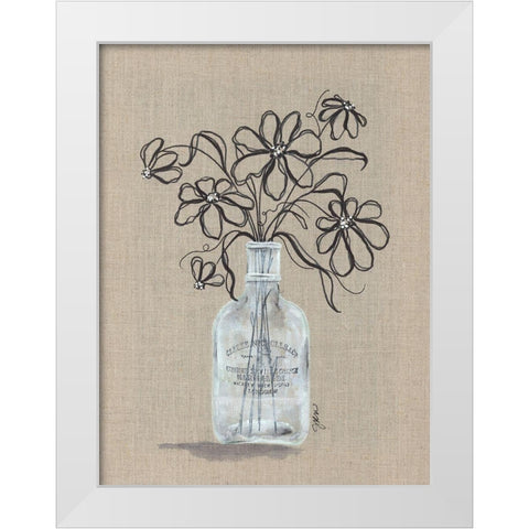 Sketchy Floral 1 White Modern Wood Framed Art Print by Norkus, Julie