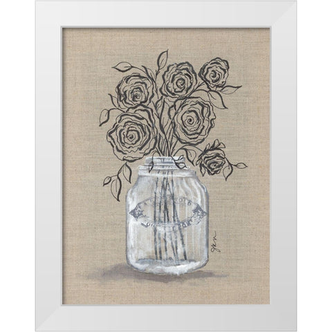 Sketchy Floral 2 White Modern Wood Framed Art Print by Norkus, Julie