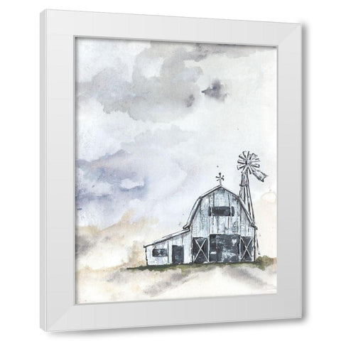 Haven Mini Barn White Modern Wood Framed Art Print by Norkus, Julie