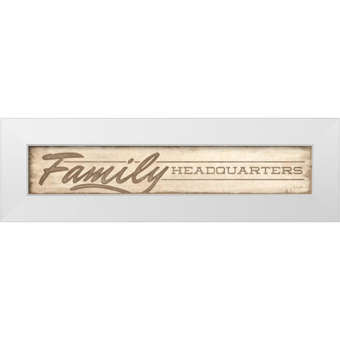 Family Headquarters White Modern Wood Framed Art Print by Rader, Lauren