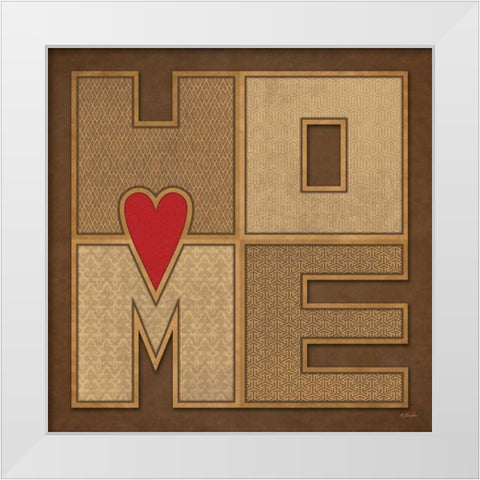 Home White Modern Wood Framed Art Print by Rader, Lauren