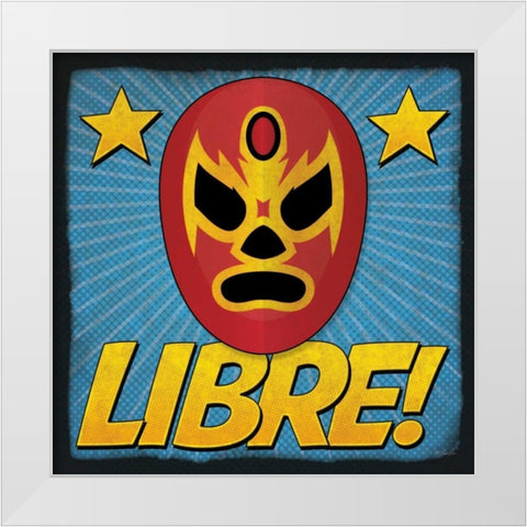 Libre! White Modern Wood Framed Art Print by Rader, Lauren