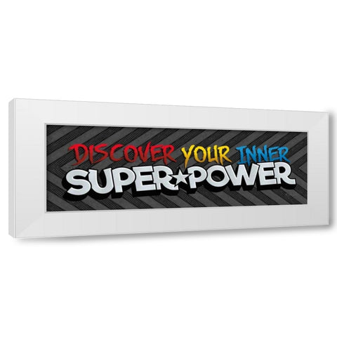 Superpower White Modern Wood Framed Art Print by Rader, Lauren