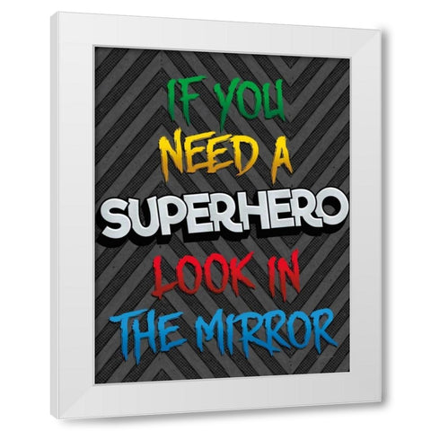 Look in the Mirror White Modern Wood Framed Art Print by Rader, Lauren