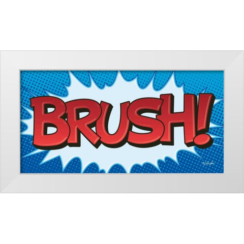 Superhero Brush! White Modern Wood Framed Art Print by Rader, Lauren