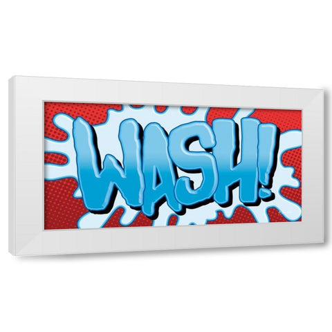 Superhero Wash! White Modern Wood Framed Art Print by Rader, Lauren