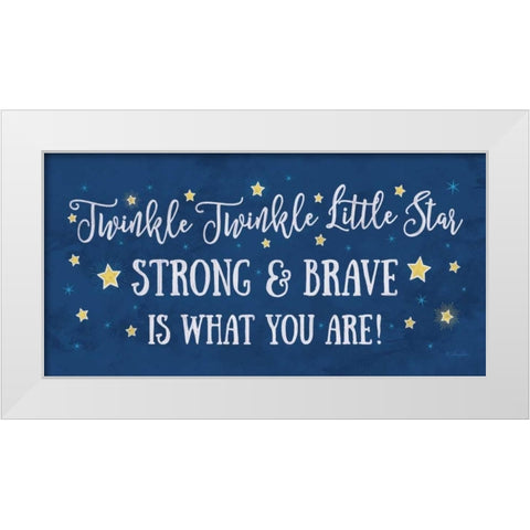 Twinkle Twinkle Little Star - Boy White Modern Wood Framed Art Print by Rader, Lauren