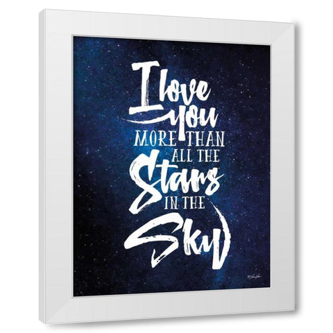 More than All the Stars White Modern Wood Framed Art Print by Rader, Lauren