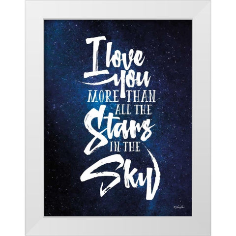 More than All the Stars White Modern Wood Framed Art Print by Rader, Lauren
