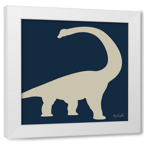 Dino II    White Modern Wood Framed Art Print by Rader, Lauren