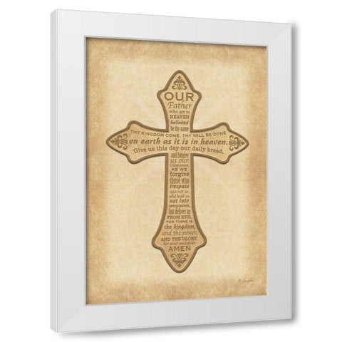 Our Father White Modern Wood Framed Art Print by Rader, Lauren