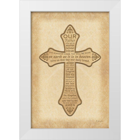 Our Father White Modern Wood Framed Art Print by Rader, Lauren