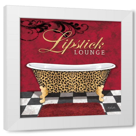 Lipstick Lounge White Modern Wood Framed Art Print by Rader, Lauren