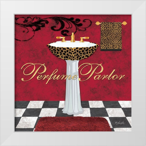 Perfume Parlor White Modern Wood Framed Art Print by Rader, Lauren