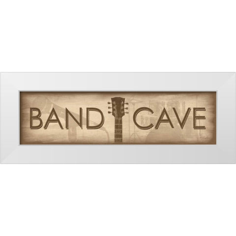 Band Cave White Modern Wood Framed Art Print by Rader, Lauren