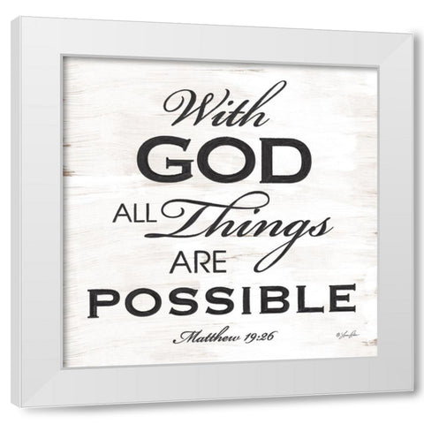 All Things are Possible White Modern Wood Framed Art Print by Rader, Lauren
