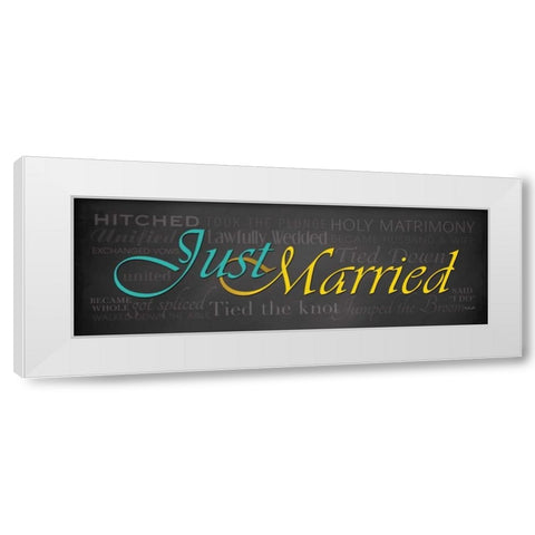 Just Married White Modern Wood Framed Art Print by Rader, Lauren