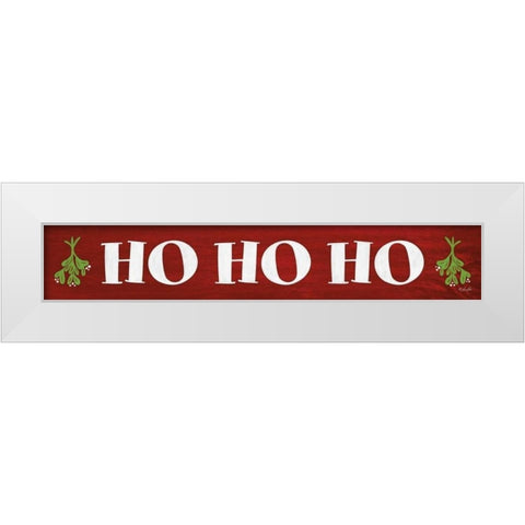 Ho Ho Ho White Modern Wood Framed Art Print by Rader, Lauren