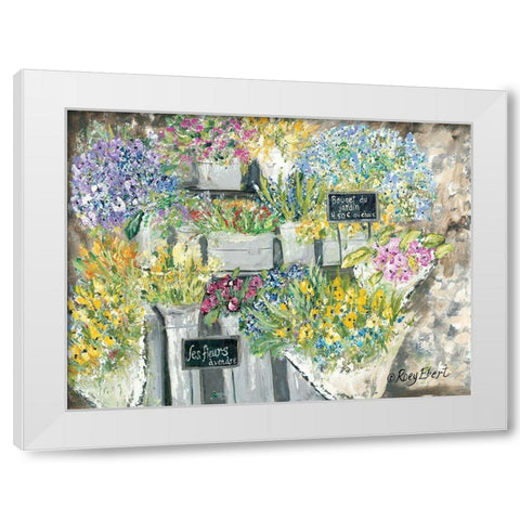 The French Flower Market White Modern Wood Framed Art Print by Ebert, Roey