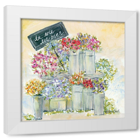 Life is Good White Modern Wood Framed Art Print by Ebert, Roey