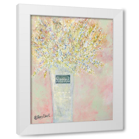 Blessed White Modern Wood Framed Art Print by Ebert, Roey