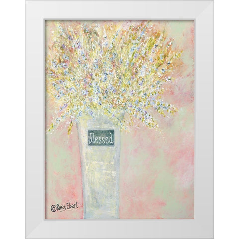 Blessed White Modern Wood Framed Art Print by Ebert, Roey