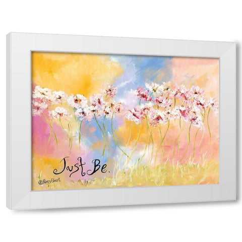Just Be White Modern Wood Framed Art Print by Ebert, Roey