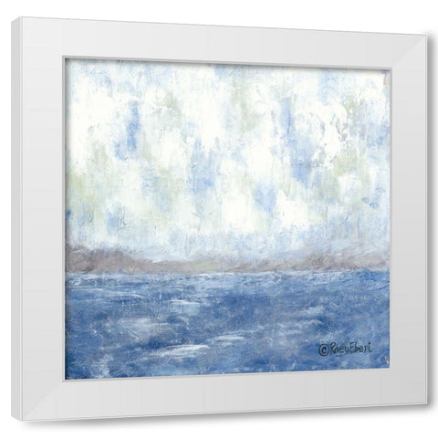 The Shore White Modern Wood Framed Art Print by Ebert, Roey