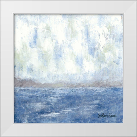 The Shore White Modern Wood Framed Art Print by Ebert, Roey