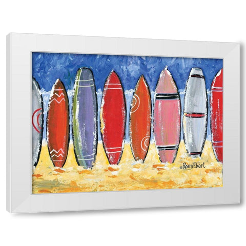 Beach Vibes White Modern Wood Framed Art Print by Ebert, Roey