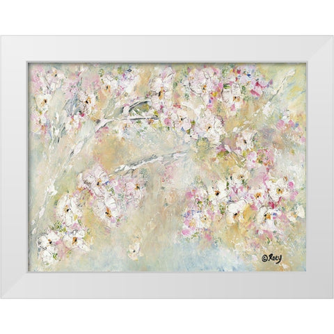 Branching Out White Modern Wood Framed Art Print by Ebert, Roey