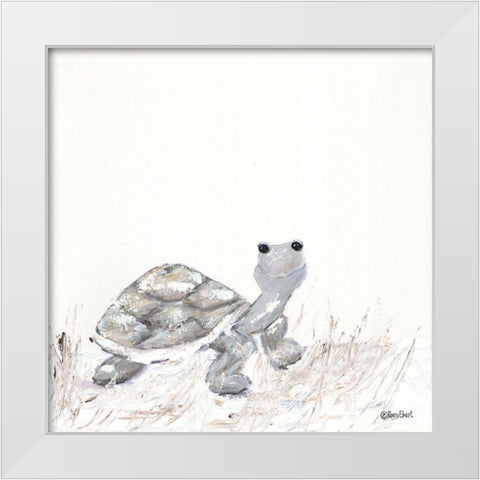 Hi Little One White Modern Wood Framed Art Print by Ebert, Roey