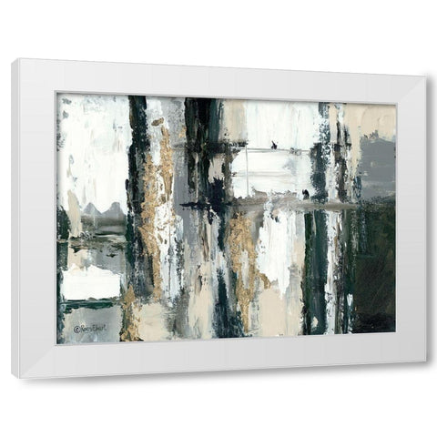 Blurred Lines White Modern Wood Framed Art Print by Ebert, Roey