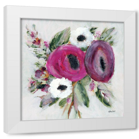 Pretty in Pink And Black II White Modern Wood Framed Art Print by Ebert, Roey