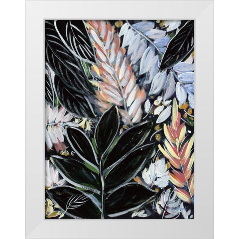 Dark Palms I White Modern Wood Framed Art Print by Ebert, Roey
