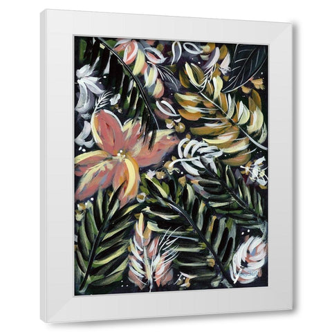 Dark Palms II White Modern Wood Framed Art Print by Ebert, Roey