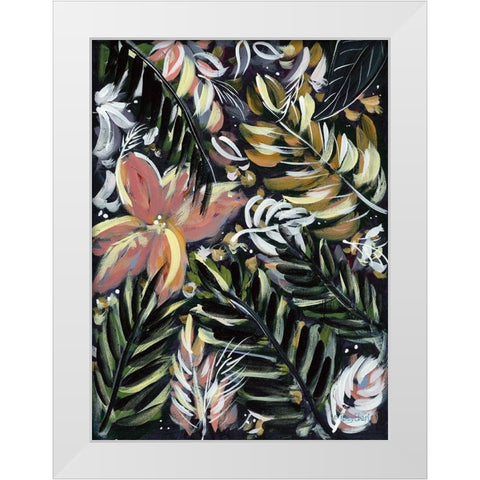 Dark Palms II White Modern Wood Framed Art Print by Ebert, Roey