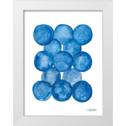 Aegean Blue Abstract III White Modern Wood Framed Art Print by Ebert, Roey