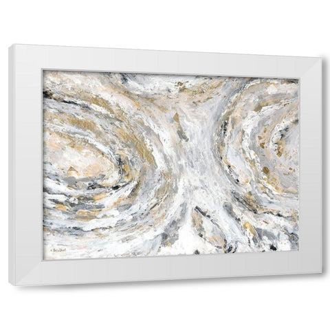 Around And Around White Modern Wood Framed Art Print by Ebert, Roey